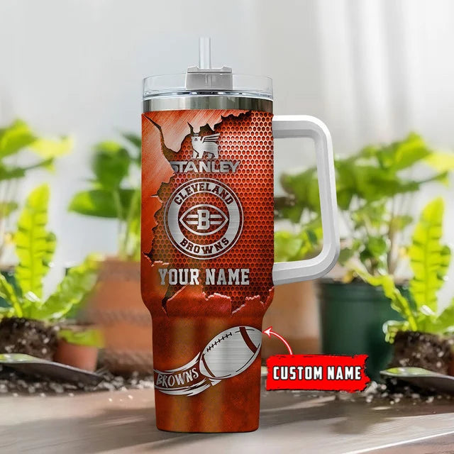 Limited Edition – Customized NFL Cleveland Browns Tumbler Cup - Image 2