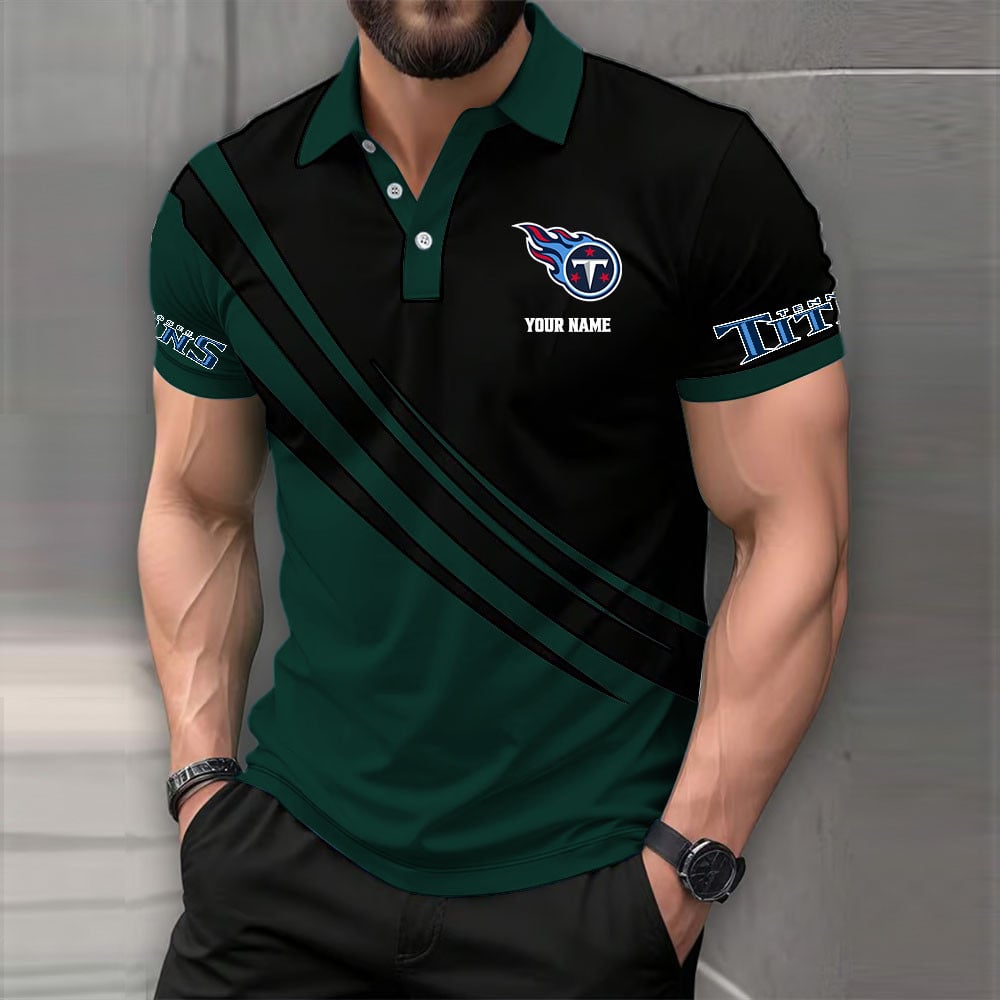Limited Edition – Customized NFL Tennessee Titans Polo Shirt - Image 4