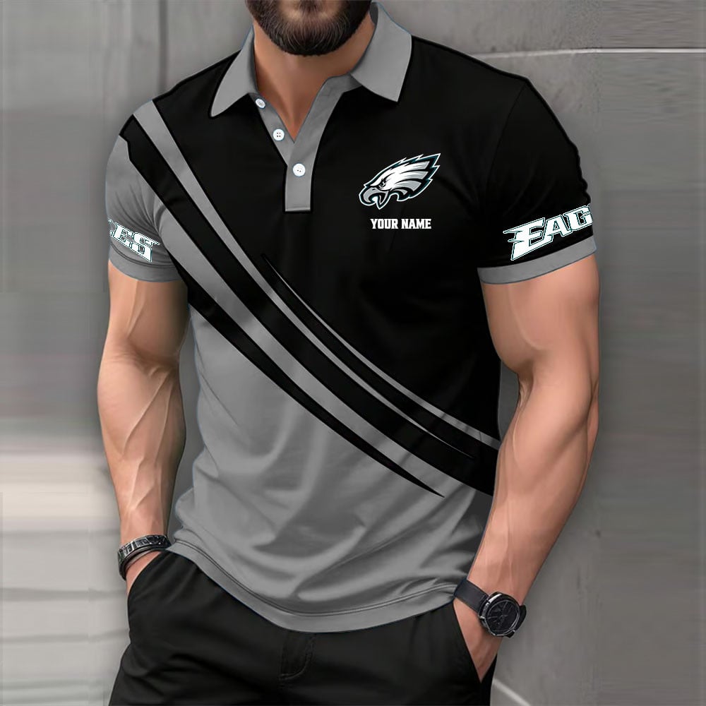 Limited Edition – Customized NFL Philadelphia Eagles Polo Shirt - Image 4