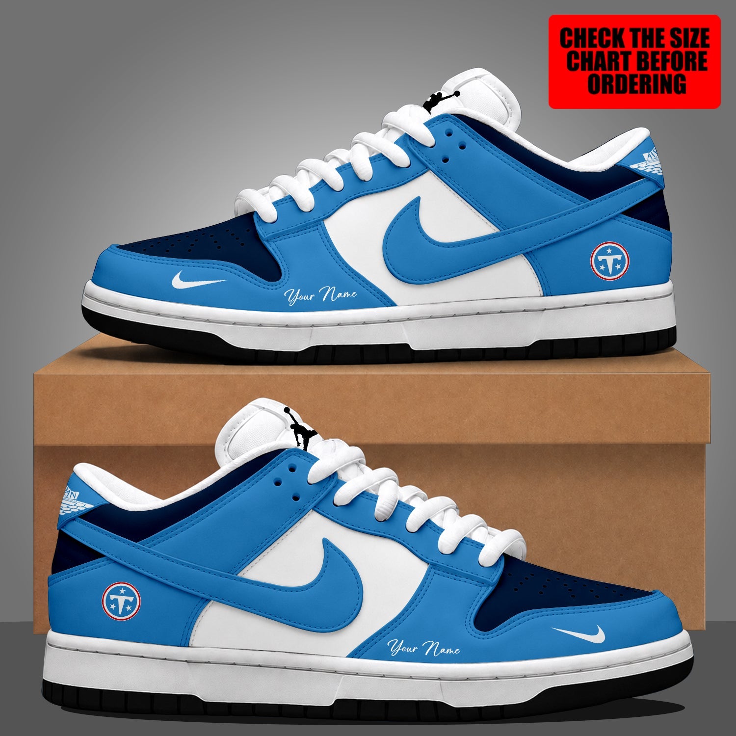 Limited Edition – Customized NFL Tennessee Titans Dunk Low Shoes