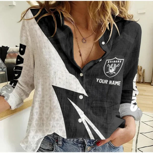 Limited Edition – Customized NFL Las Vegas Raiders Women Casual Shirt