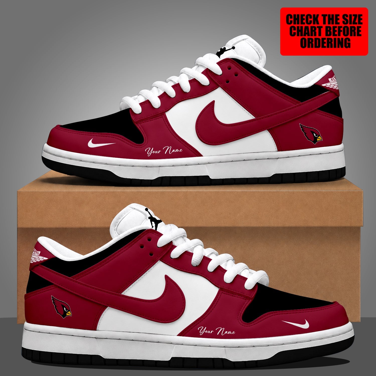 Limited Edition – Customized NFL Arizona Cardinals Dunk Low Shoes