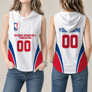 Limited Edition – Customized NBA National Basketball Association Women’s Sleeveless Hooded Pocket Tank Top