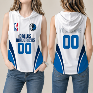 Limited Edition – Customized NBA Dallas Mavericks Women’s Sleeveless Hooded Pocket Tank Top