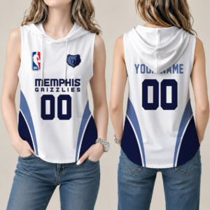 Limited Edition – Customized NBA Memphis Grizzlies Women’s Sleeveless Hooded Pocket Tank Top
