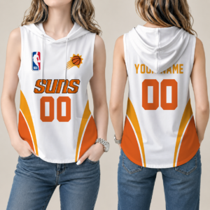 Limited Edition – Customized NBA Phoenix Suns Women’s Sleeveless Hooded Pocket Tank Top