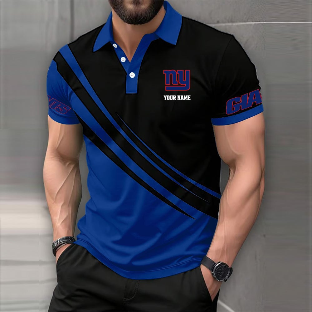 Limited Edition – Customized NFL New York Giants Polo Shirt - Image 2
