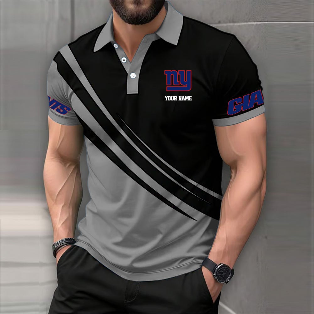 Limited Edition – Customized NFL New York Giants Polo Shirt - Image 4