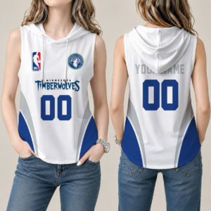 Limited Edition – Customized NBA Minnesota Timberwolves Women’s Sleeveless Hooded Pocket Tank Top