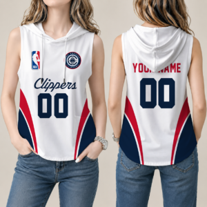 Limited Edition – Customized NBA Los Angeles Clippers Women’s Sleeveless Hooded Pocket Tank Top