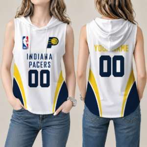 Limited Edition – Customized NBA Indiana Pacers Women’s Sleeveless Hooded Pocket Tank Top