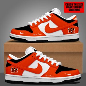 Limited Edition – Customized NFL Cincinnati Bengals Dunk Low Shoes