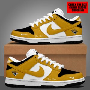 Limited Edition – Customized NFL Jacksonville Jaguars Dunk Low Shoes
