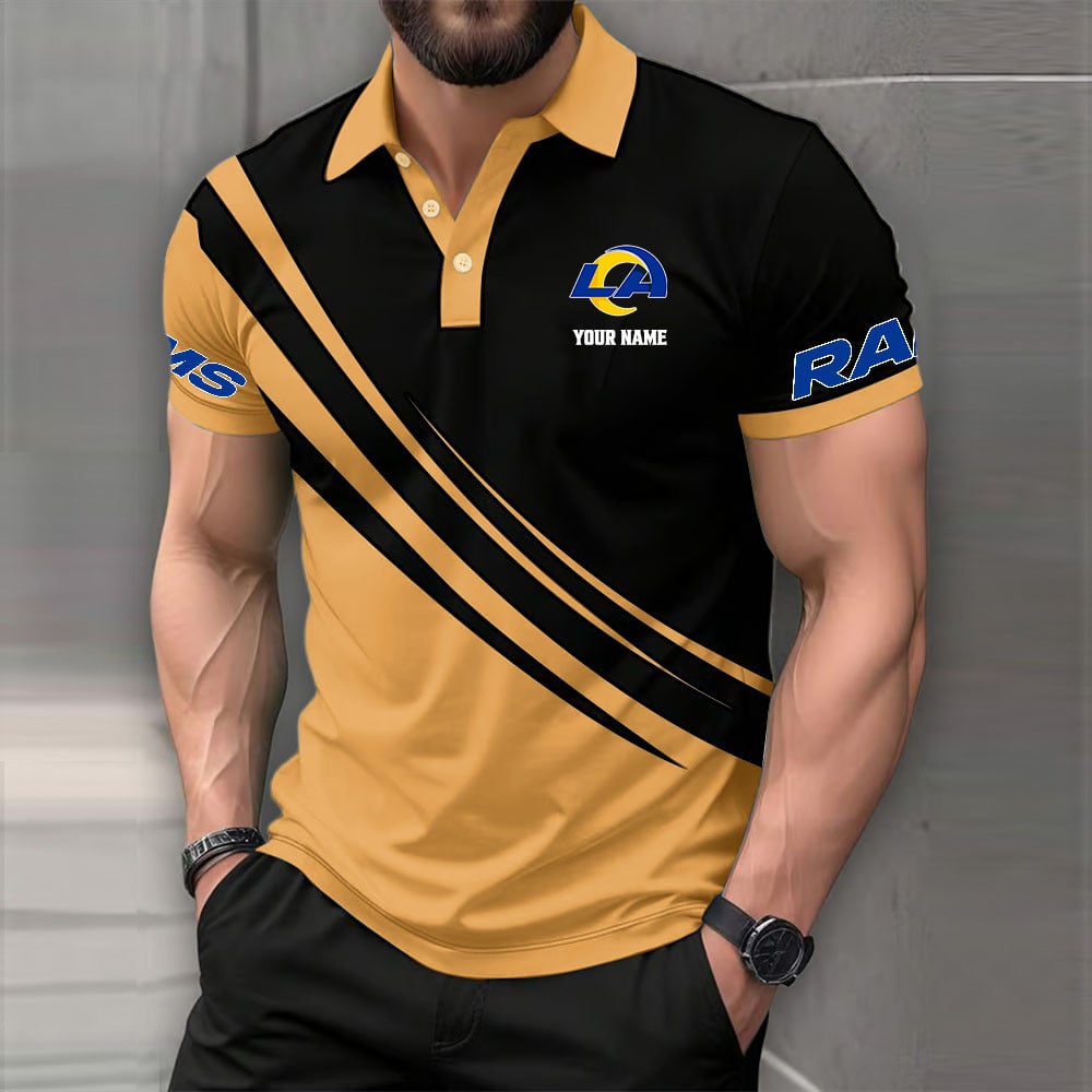 Limited Edition – Customized NFL Los Angeles Rams Polo Shirt