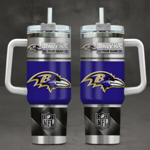 Limited Edition – Customized NFL Baltimore Ravens Tumbler Cup