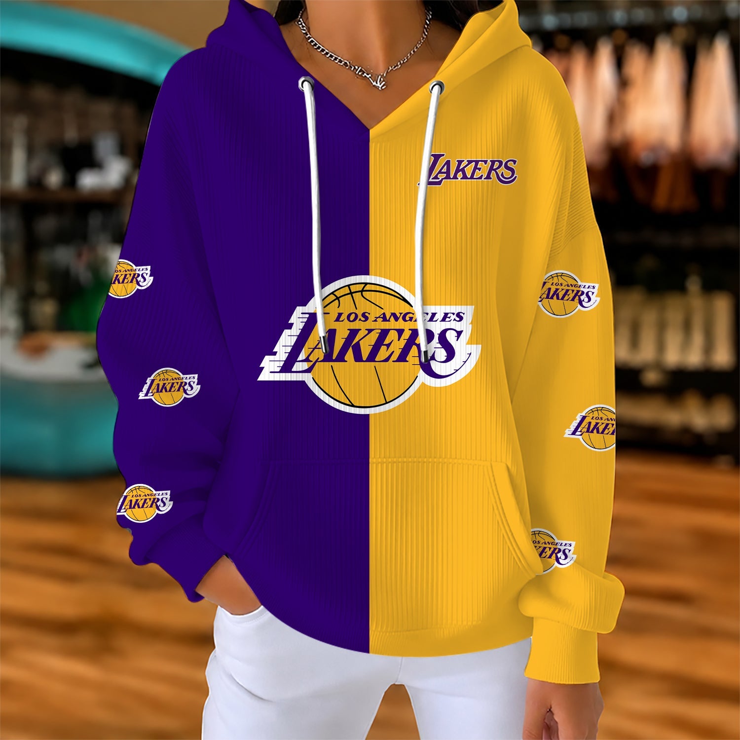 Limited Edition – Customized NBA Los Angeles Lakers Ribbed Hoodie & Sweatshirt