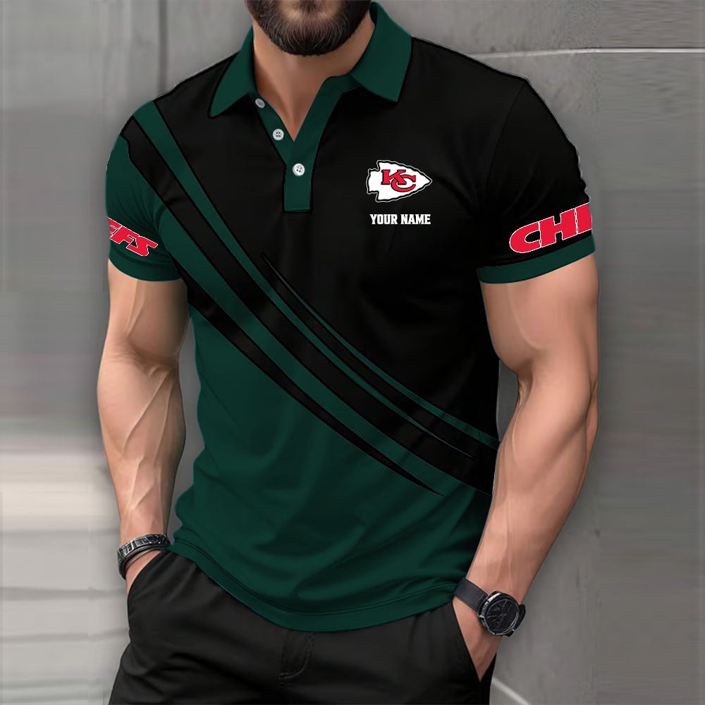 Limited Edition – Customized NFL Kansas City Chiefs Polo Shirt - Image 3