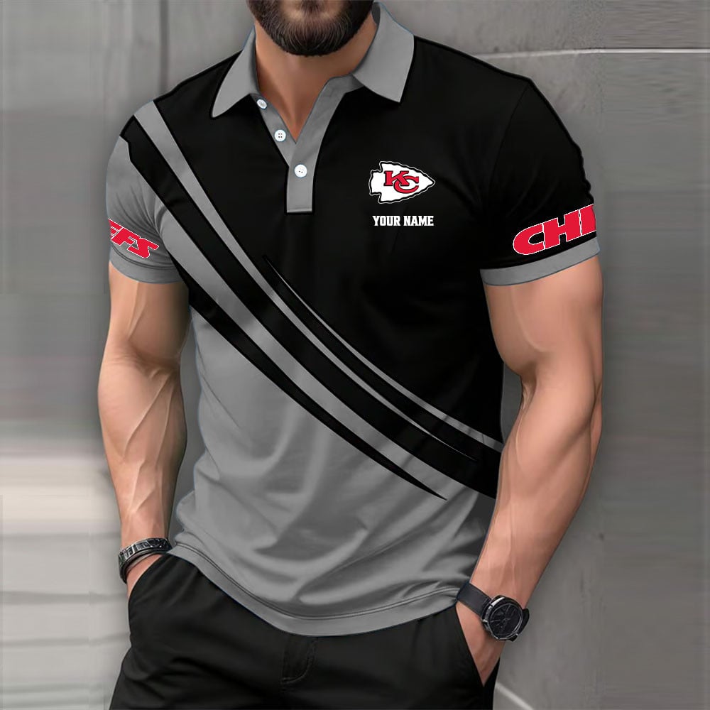 Limited Edition – Customized NFL Kansas City Chiefs Polo Shirt - Image 4