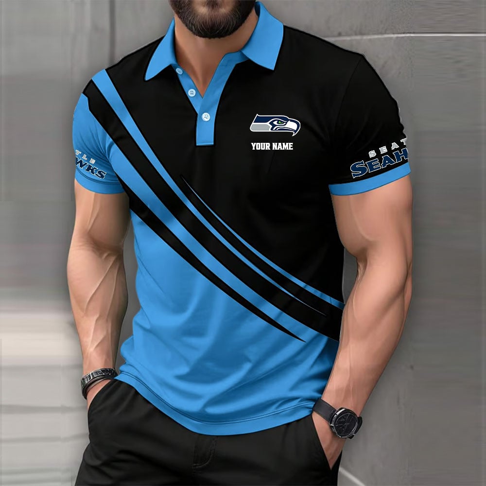 Limited Edition – Customized NFL Seattle Seahawks Polo Shirt - Image 5