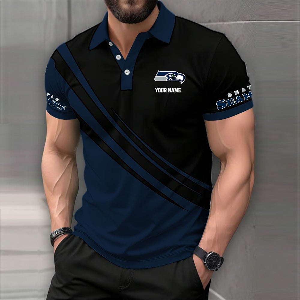 Limited Edition – Customized NFL Seattle Seahawks Polo Shirt - Image 8