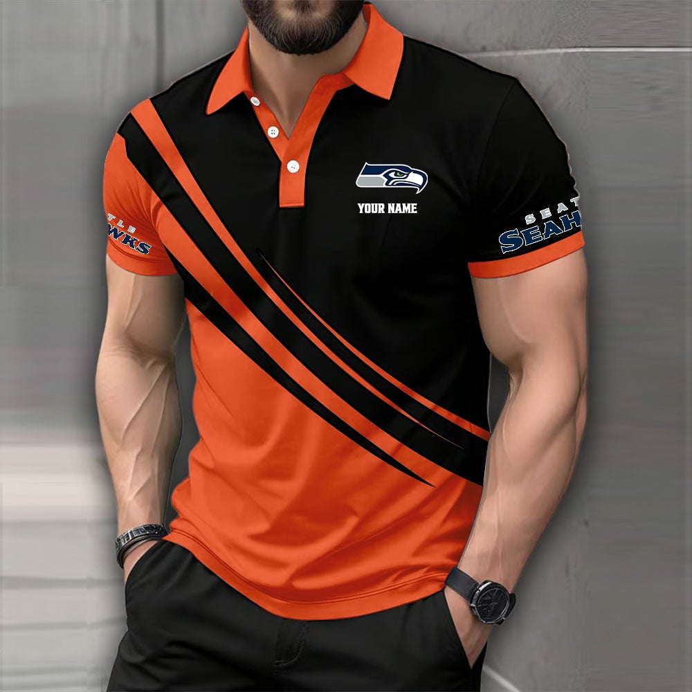 Limited Edition – Customized NFL Seattle Seahawks Polo Shirt - Image 7