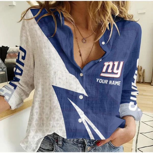 Limited Edition – Customized NFL New York Giants Women Casual Shirt