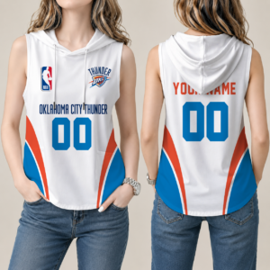 Limited Edition – Customized NBA Oklahoma City Thunder Women’s Sleeveless Hooded Pocket Tank Top