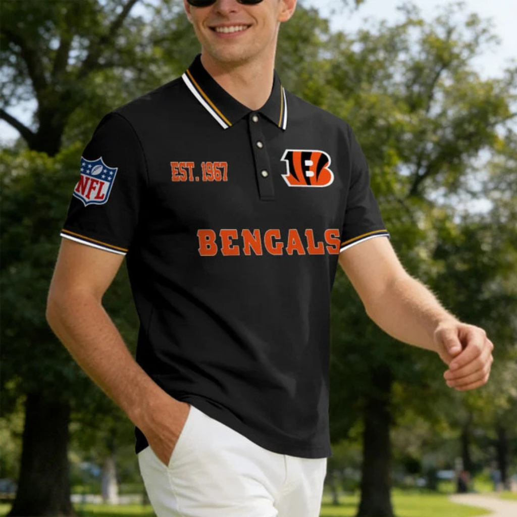 Limited Edition – Customized NFL Cincinnati Bengals Polo Shirt