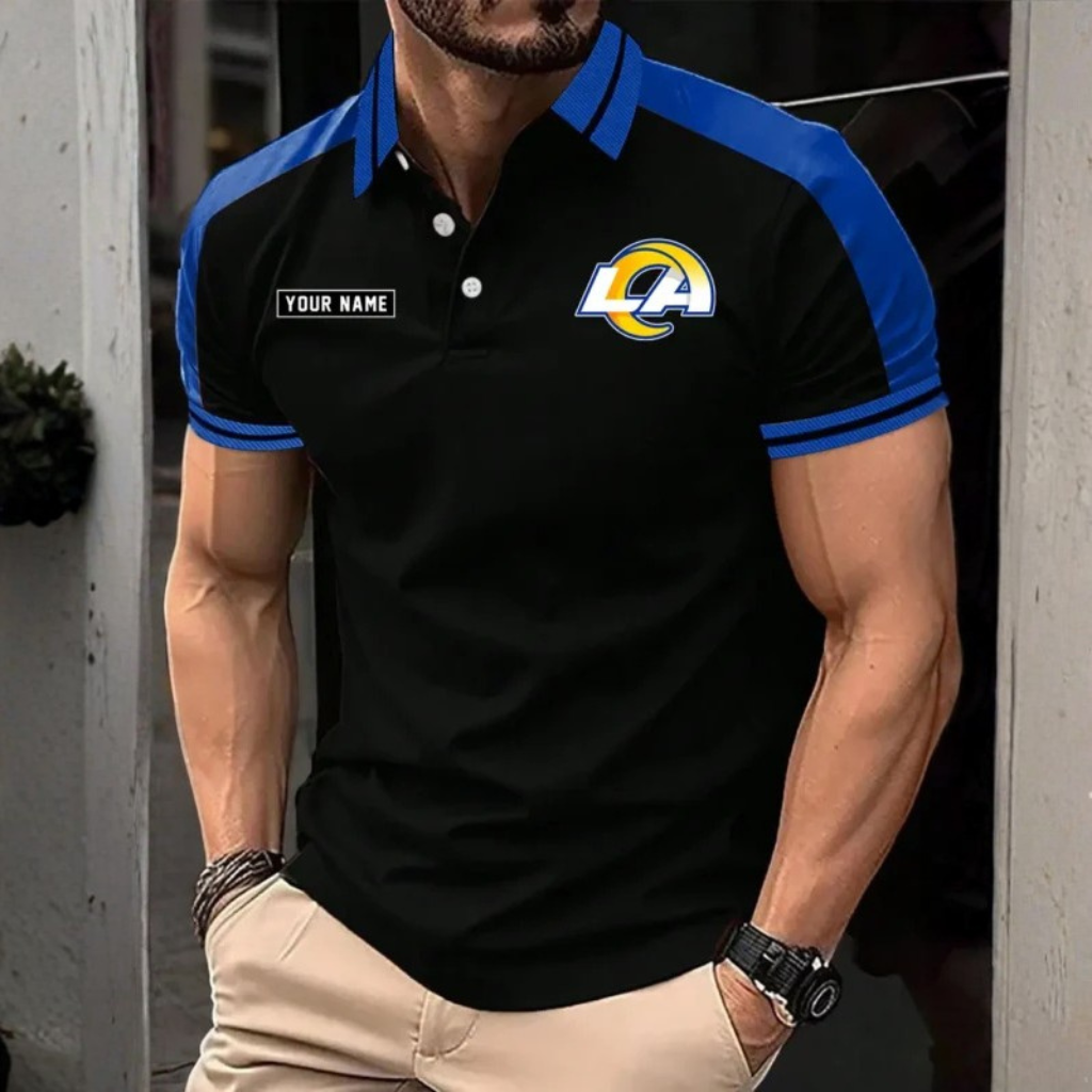 Limited Edition – Customized NFL Los Angeles Rams Polo Shirt