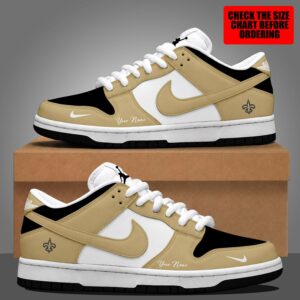 Limited Edition – Customized NFL New Orleans Saints Dunk Low Shoes