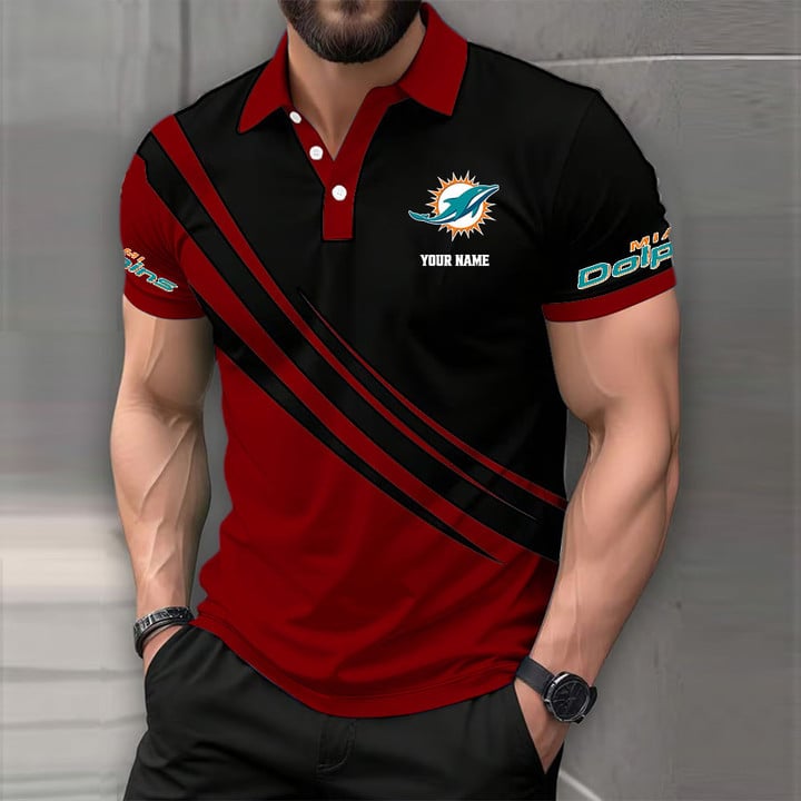 Limited Edition – Customized NFL Miami Dolphins Polo Shirt - Image 2