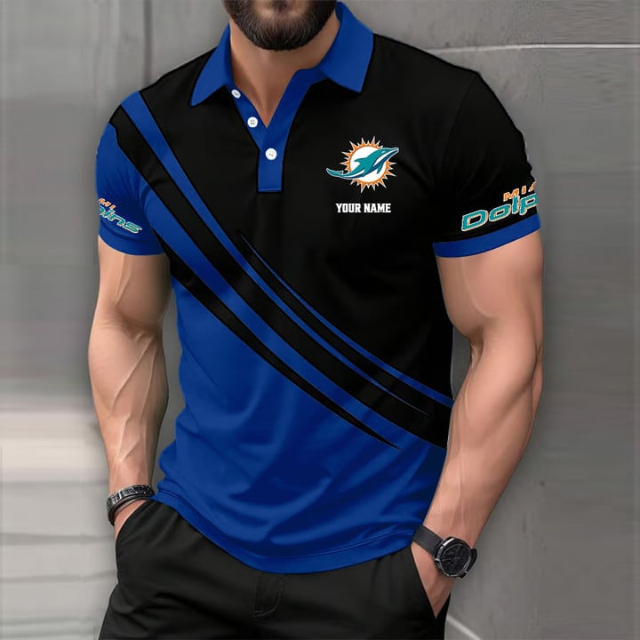 Limited Edition – Customized NFL Miami Dolphins Polo Shirt - Image 3