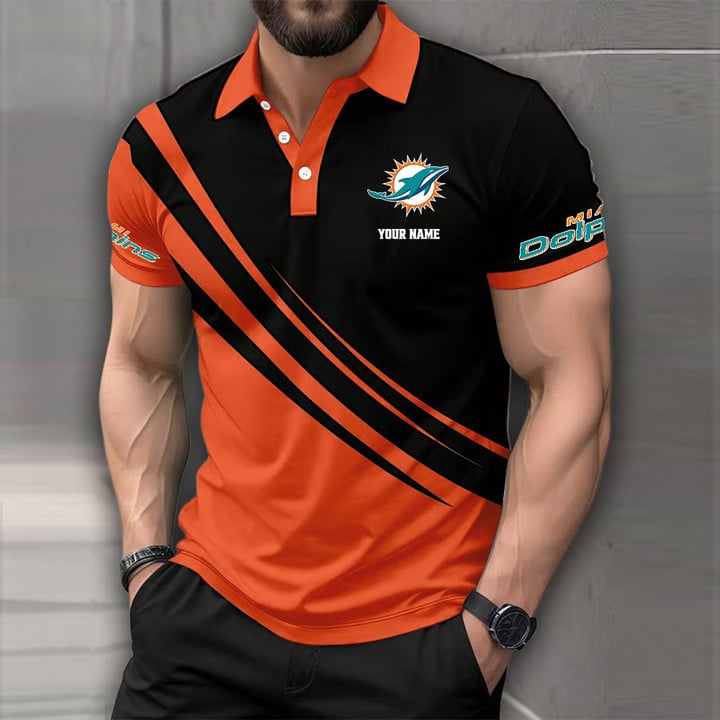 Limited Edition – Customized NFL Miami Dolphins Polo Shirt - Image 7