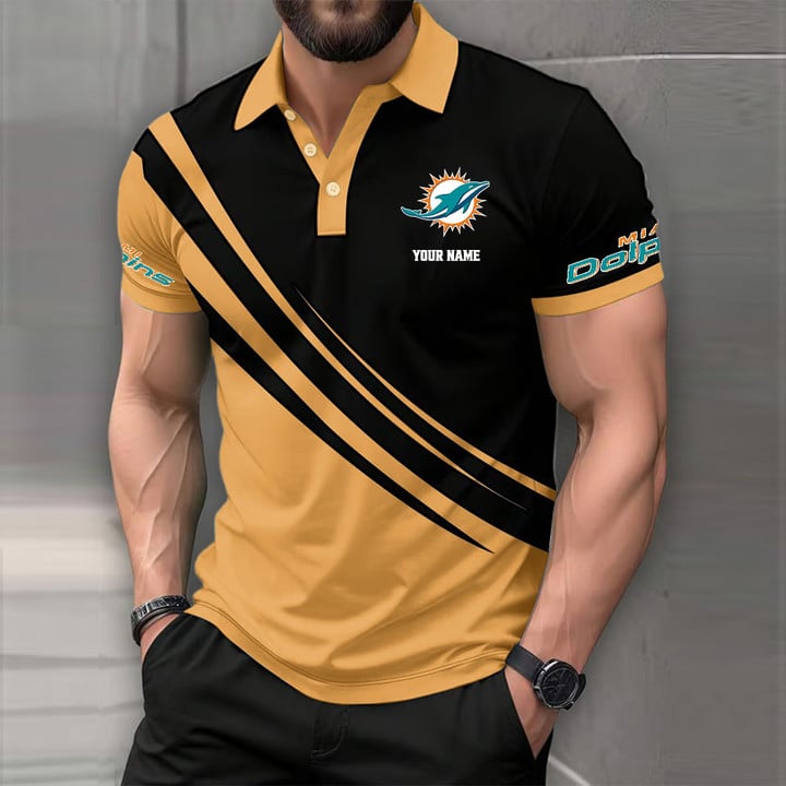 Limited Edition – Customized NFL Miami Dolphins Polo Shirt - Image 6