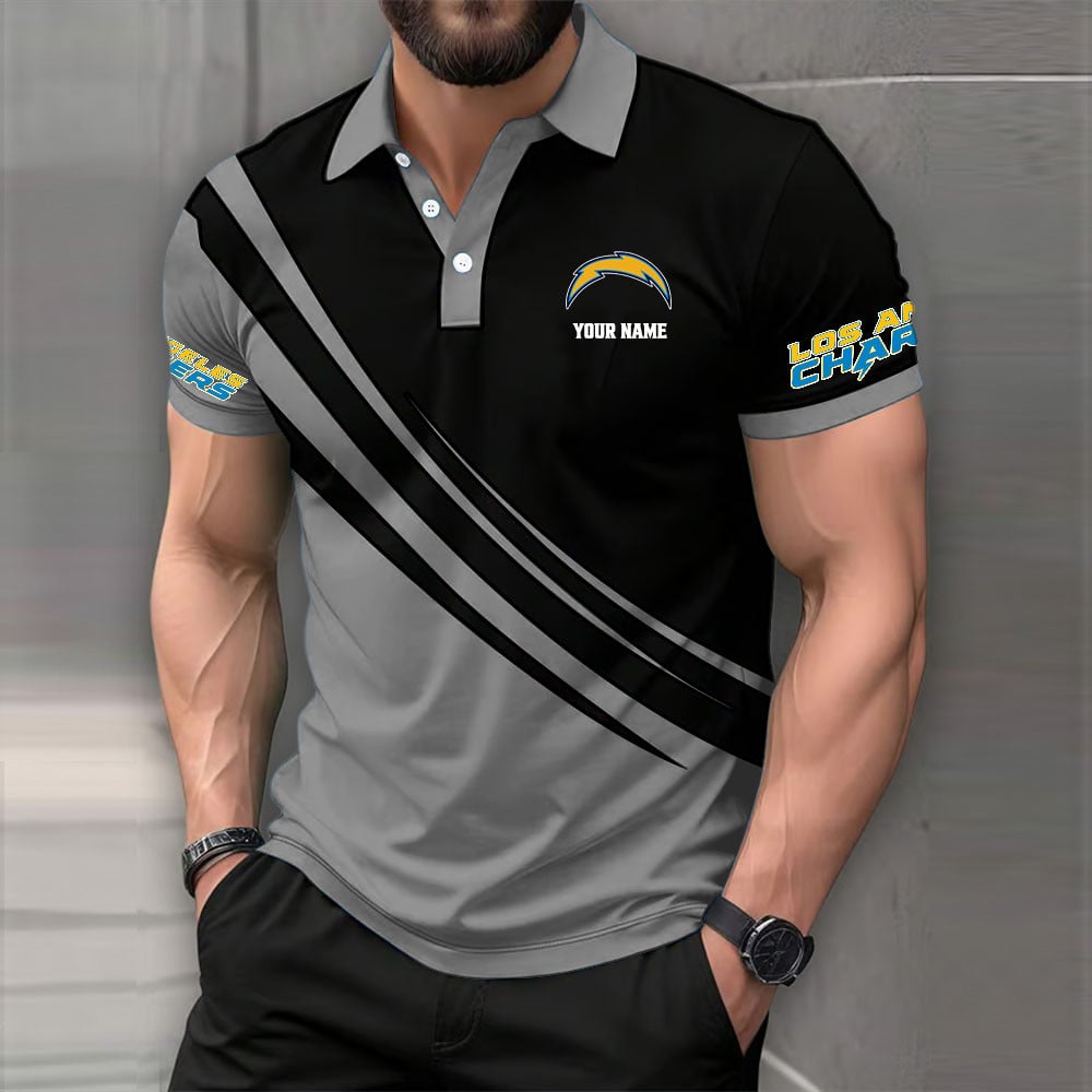 Limited Edition – Customized NFL Los Angeles Chargers Polo Shirt - Image 5