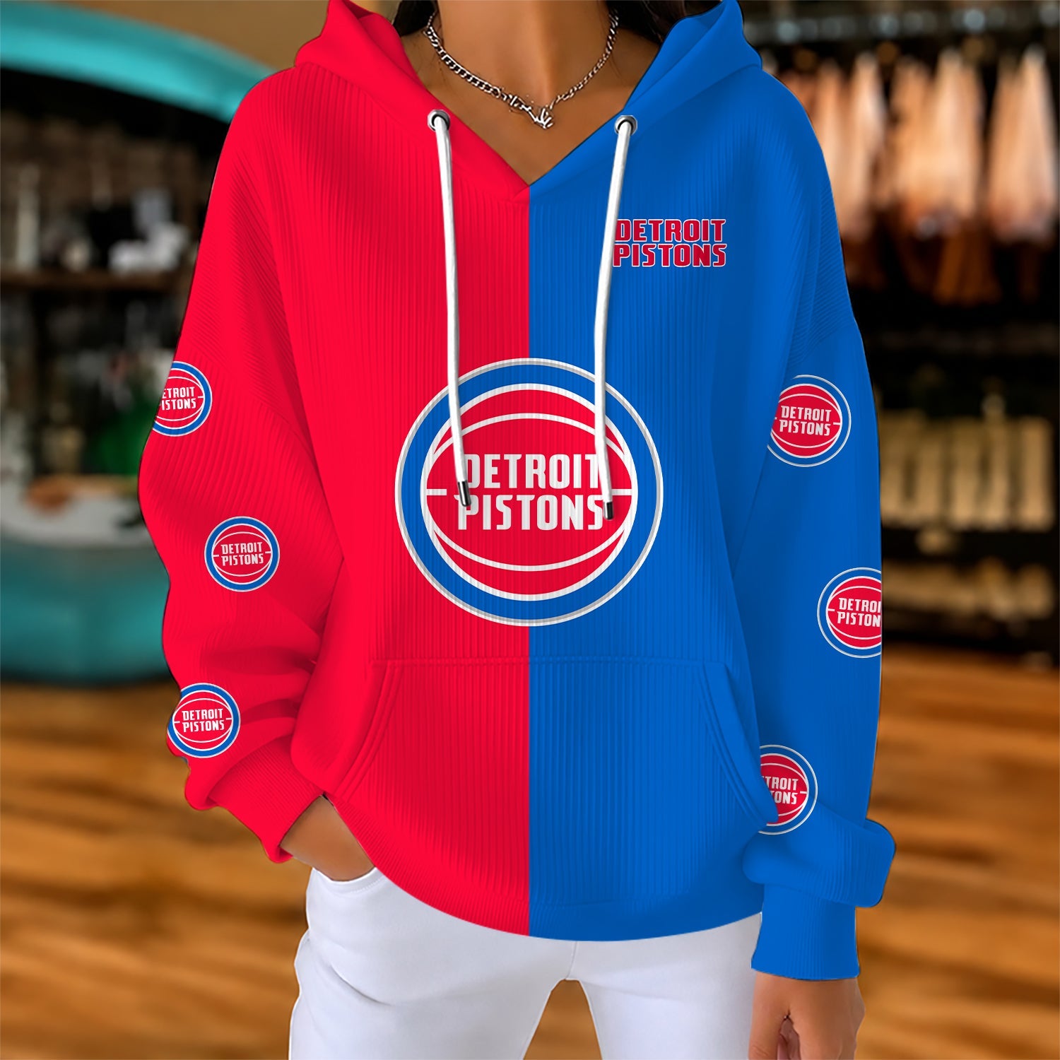 Limited Edition – Customized NBA Detroit Pistons Ribbed Hoodie & Sweatshirt