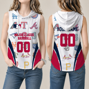 Limited Edition – Customized MLB All Teams Women’S Sleeveless Hooded Pocket Tank Top