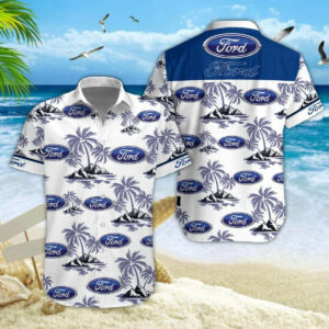 Limited Edition – Customized F1 Ford Unisex Hawaiian Shirt & Shorts Set