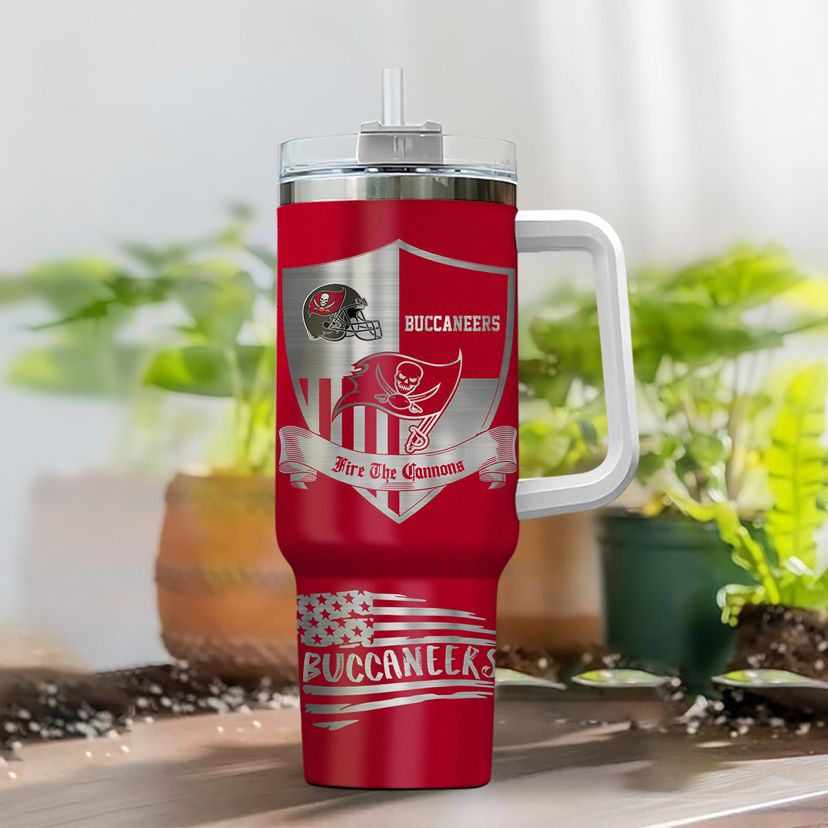 Limited Edition – Customized NFL Tampa Bay Buccaneers 40 Oz Tumbler - Image 2