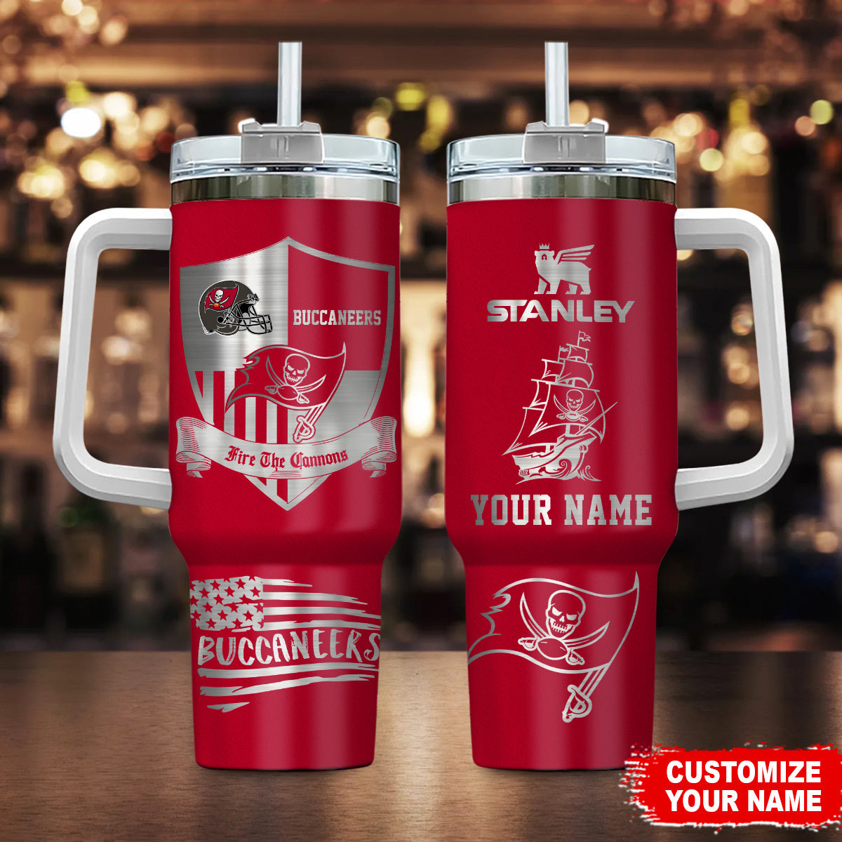 Limited Edition – Customized NFL Tampa Bay Buccaneers 40 Oz Tumbler