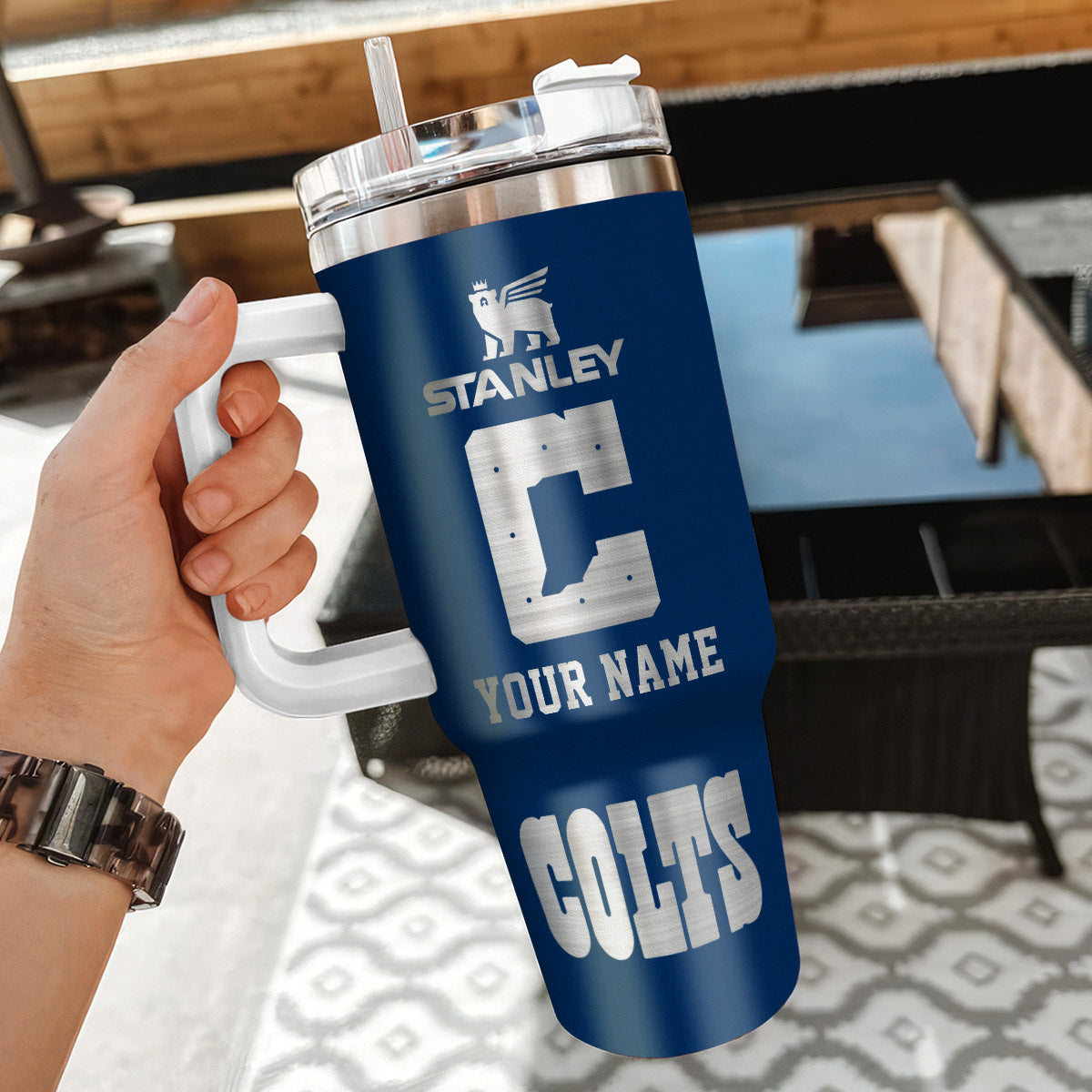 Limited Edition – Customized NFL Indianapolis Colts 40 Oz Tumbler - Image 3