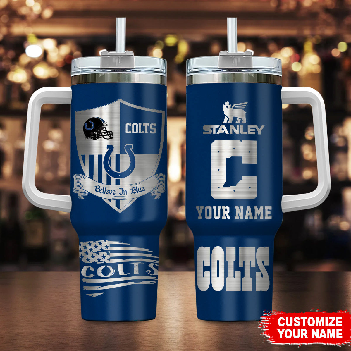 Limited Edition – Customized NFL Indianapolis Colts 40 Oz Tumbler