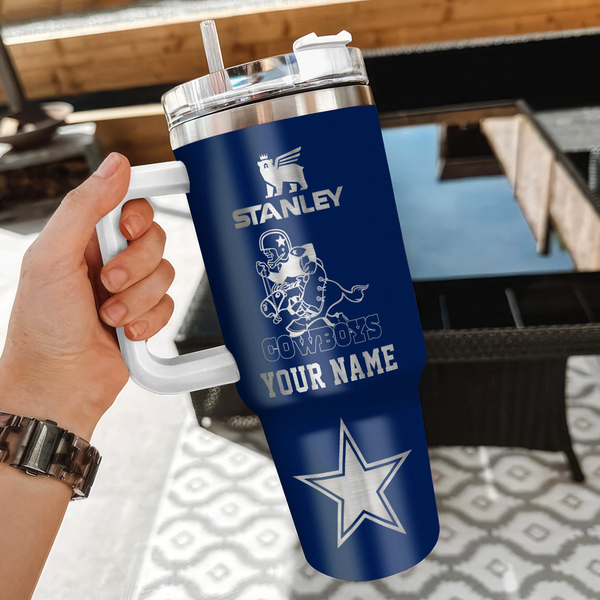 Limited Edition – Customized NFL Dallas Cowboys 40 Oz Tumbler - Image 3