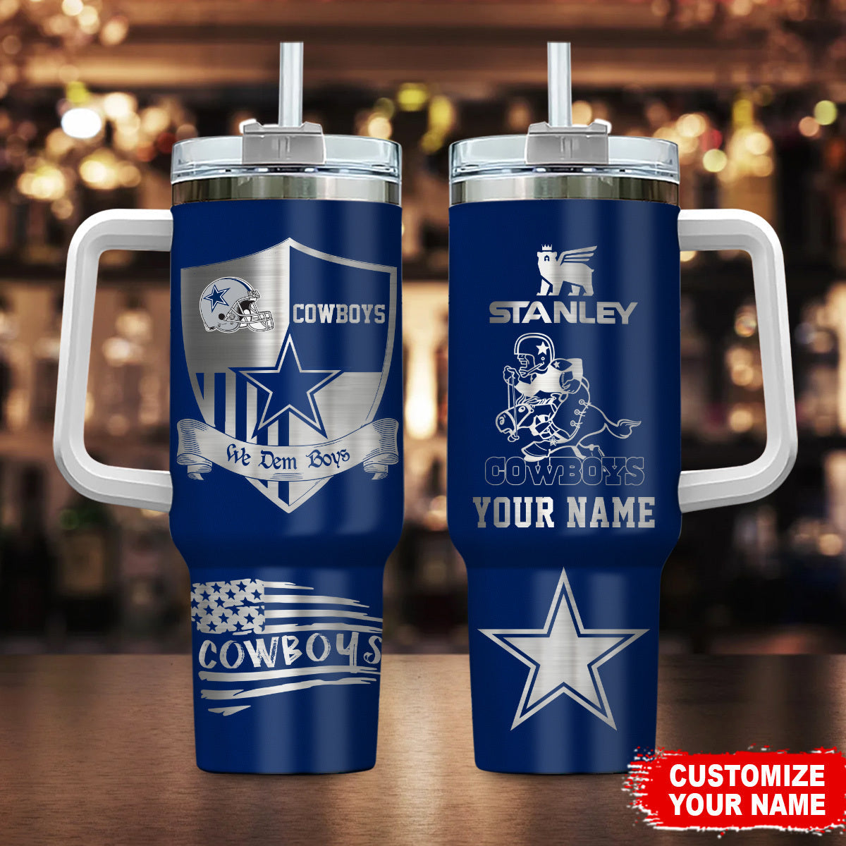 Limited Edition – Customized NFL Dallas Cowboys 40 Oz Tumbler