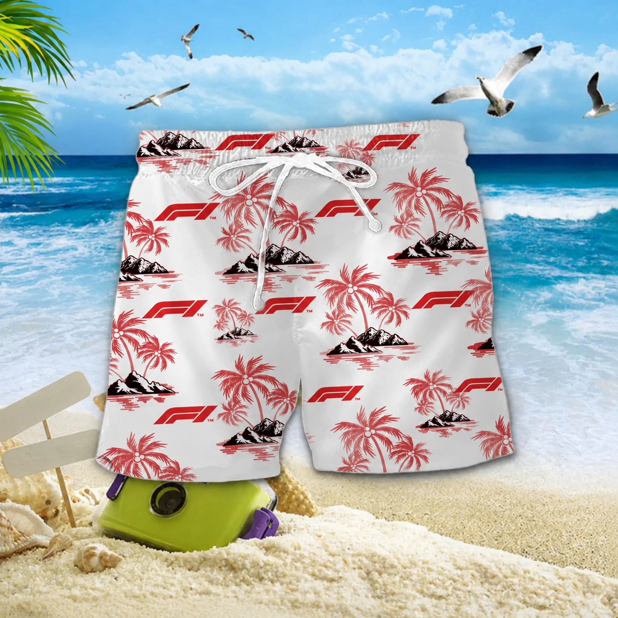 Limited Edition – Customized F1 Formula 1 Unisex Hawaiian Shirt & Shorts Set - Image 2