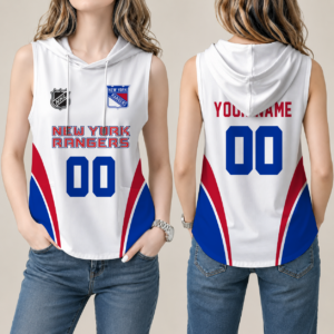 Limited Edition – Customized NHL New York Rangers Women’S Sleeveless Hooded Pocket Tank Top