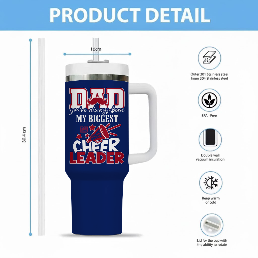 Limited Edition – Customized NFL New York Giants 40Oz Tumbler - Image 2