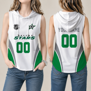 Limited Edition – Customized NHL Dallas Stars Women’S Sleeveless Hooded Pocket Tank Top