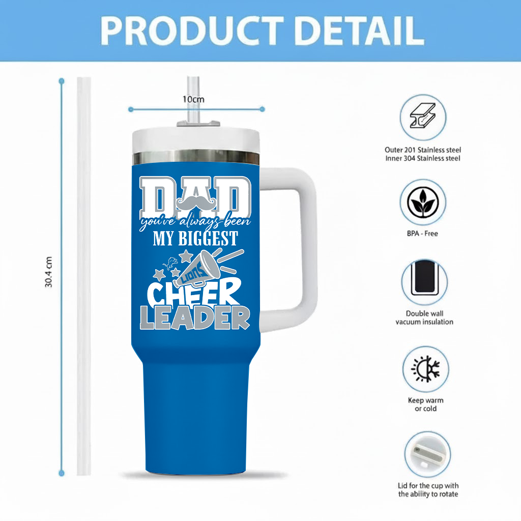 Limited Edition – Customized NFL Detroit Lions 40Oz Tumbler - Image 2