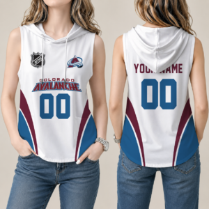 Limited Edition – Customized NHL Colorado Avalanche Women’S Sleeveless Hooded Pocket Tank Top